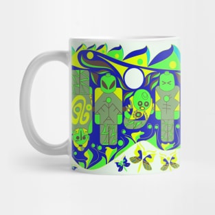 alien mayan brick in soccer board ecopop Mug